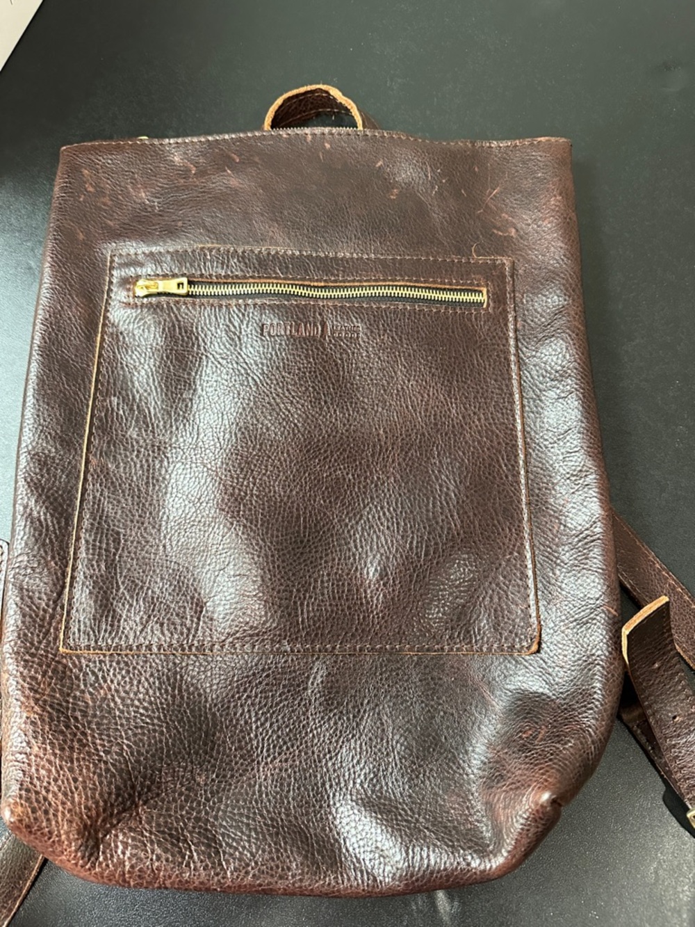 Portland Brown Leather Laptop Backpack Bag